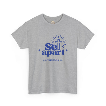 Set Apart Unisex Heavy Cotton Tee, Christian Gift Shirt, Religious Apparel, Faith-Based Clothing, Inspirational T-Shirt
