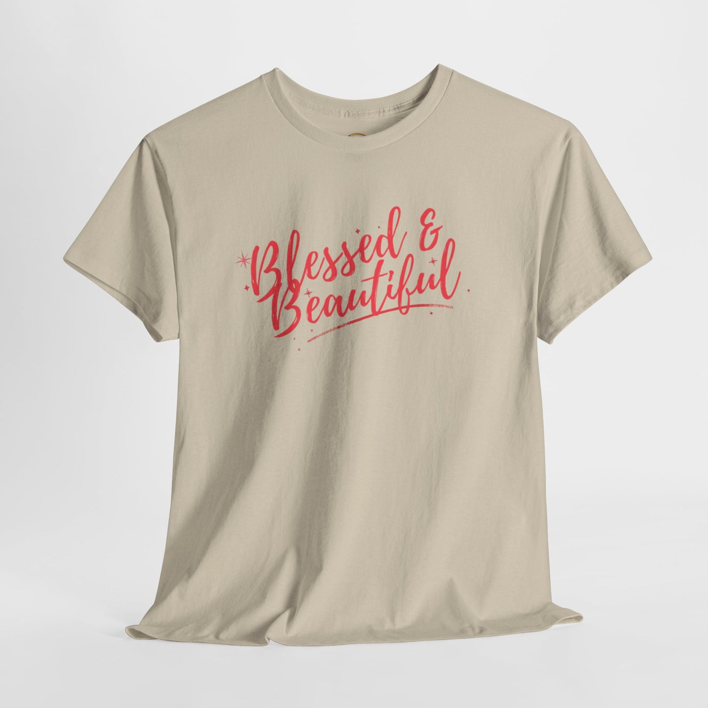 Blessed & Beautiful Unisex Heavy Cotton Tee - Inspirational Casual Wear