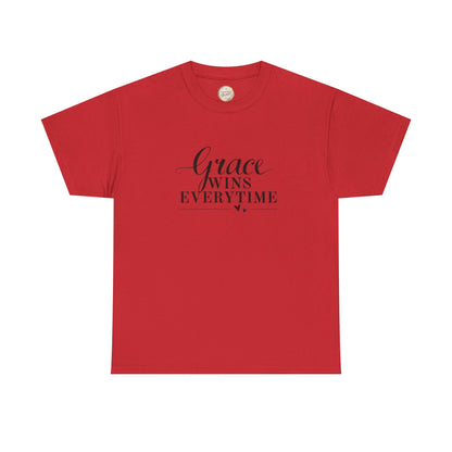 Grace Wins Every Time Tee — Inspirational Christian Graphic T-Shirt