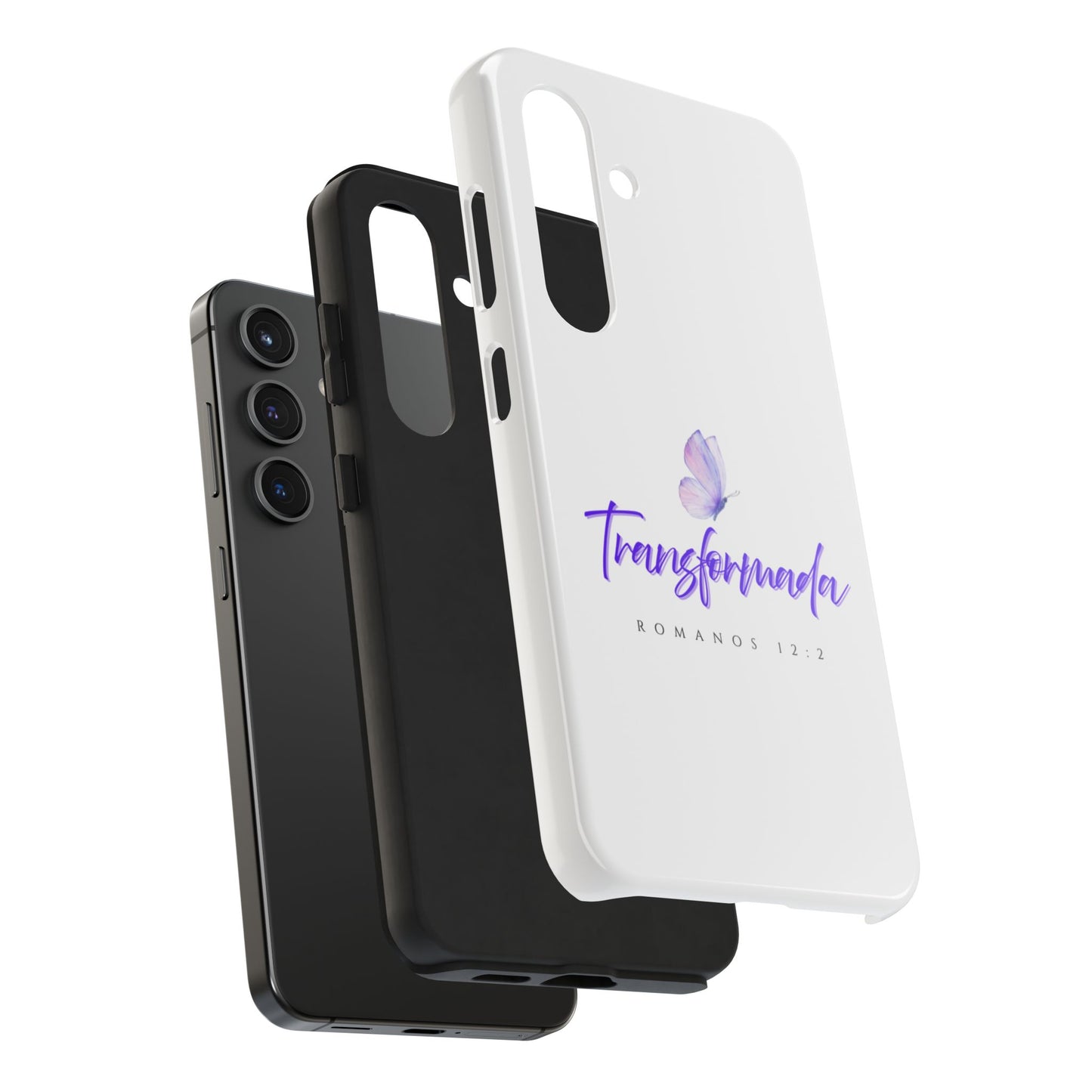 Transformada Phone Case, Inspirational Gift, Scripture Cases, Christian Accessories, Floral Design, Unique Phone Protection