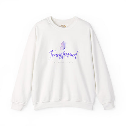 Transformed Butterfly Crewneck Sweatshirt — Inspirational Christian Faith Pullover