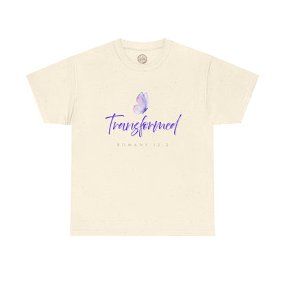 Transformed Tee - Unisex Heavy Cotton Tee, Inspirational Shirt, Gift for Mindfulness, Self-Care, Positive Vibes, [...]