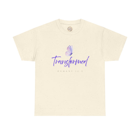 Transformed Tee - Unisex Heavy Cotton Tee, Inspirational Shirt, Gift for Mindfulness, Self-Care, Positive Vibes, [...]