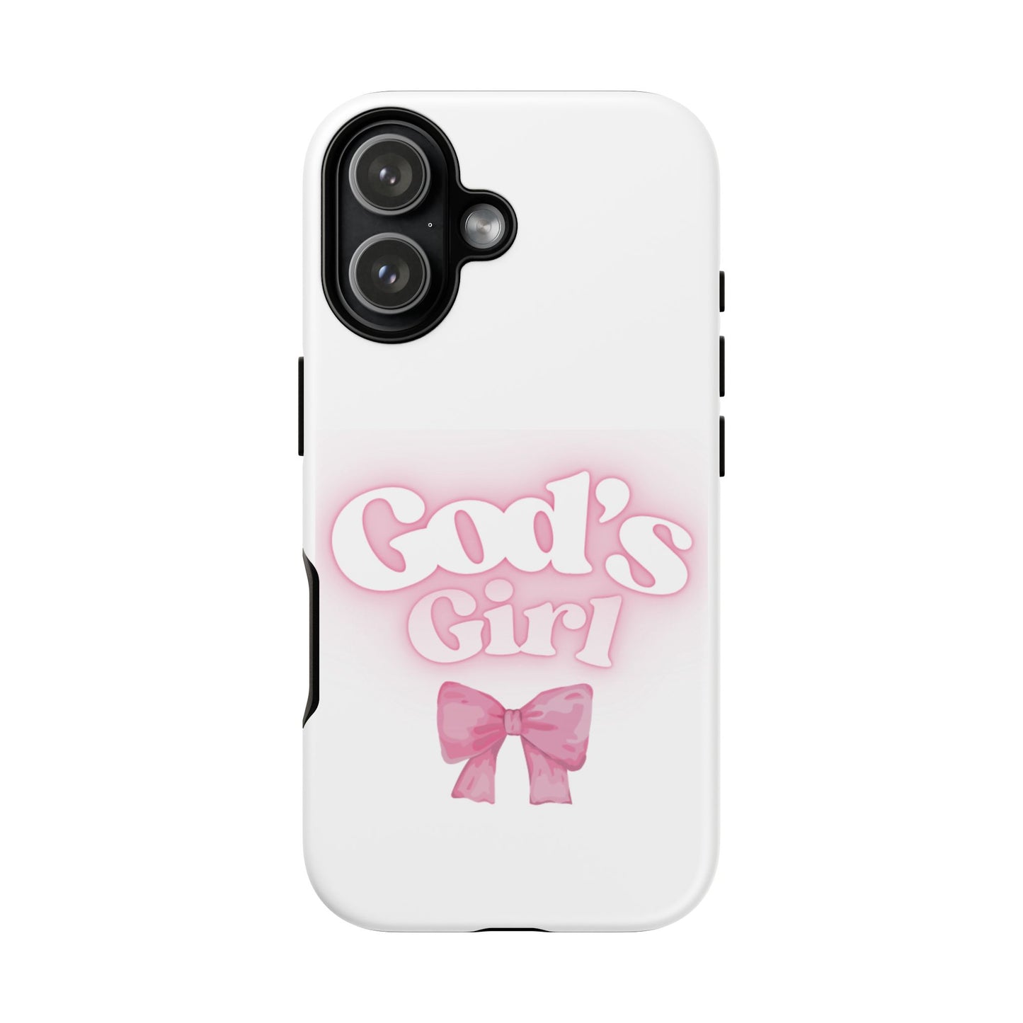 God's Girl Cute Phone Case, Pink Bow Case, Faith-Based Gifts, Christian Accessories, Birthday Present, Inspirational Jewelry