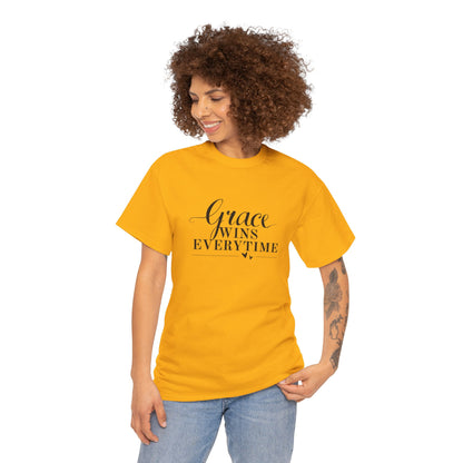 Grace Wins Every Time Tee — Inspirational Christian Graphic T-Shirt