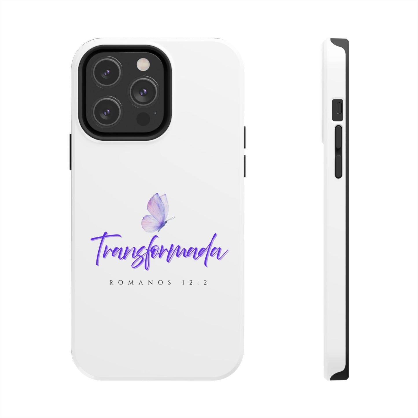 Transformada Phone Case, Inspirational Gift, Scripture Cases, Christian Accessories, Floral Design, Unique Phone Protection