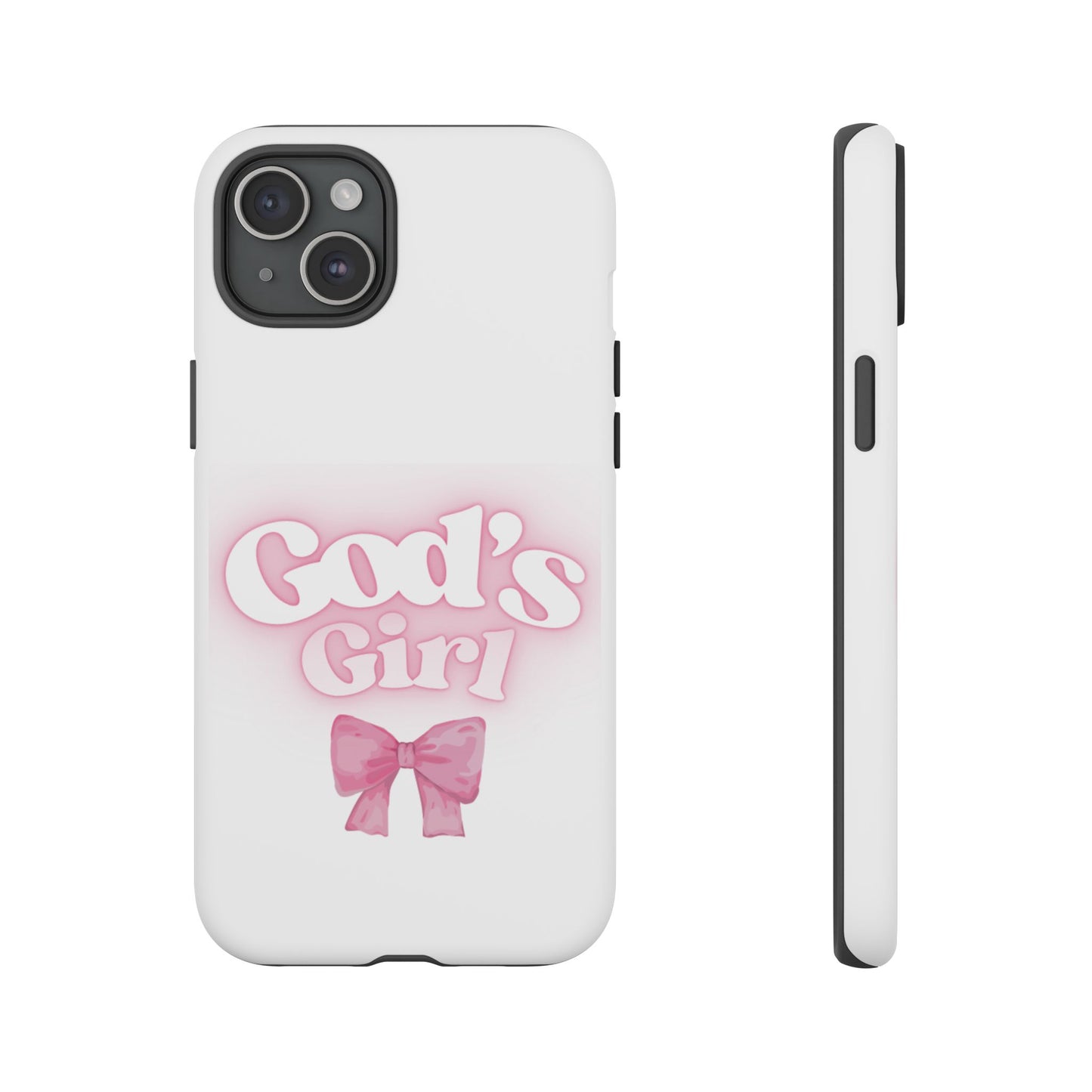 God's Girl Cute Phone Case, Pink Bow Case, Faith-Based Gifts, Christian Accessories, Birthday Present, Inspirational Jewelry