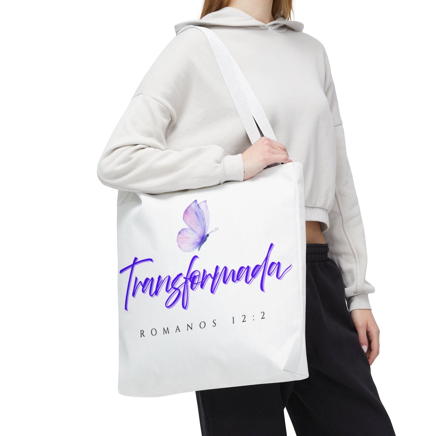 Transformada Tote Bag, Motivational Gift, Eco-Friendly Shopper, Women's Fashion, Bible Verse Accessory