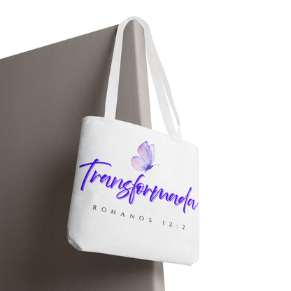 Transformada Tote Bag, Motivational Gift, Eco-Friendly Shopper, Women's Fashion, Bible Verse Accessory