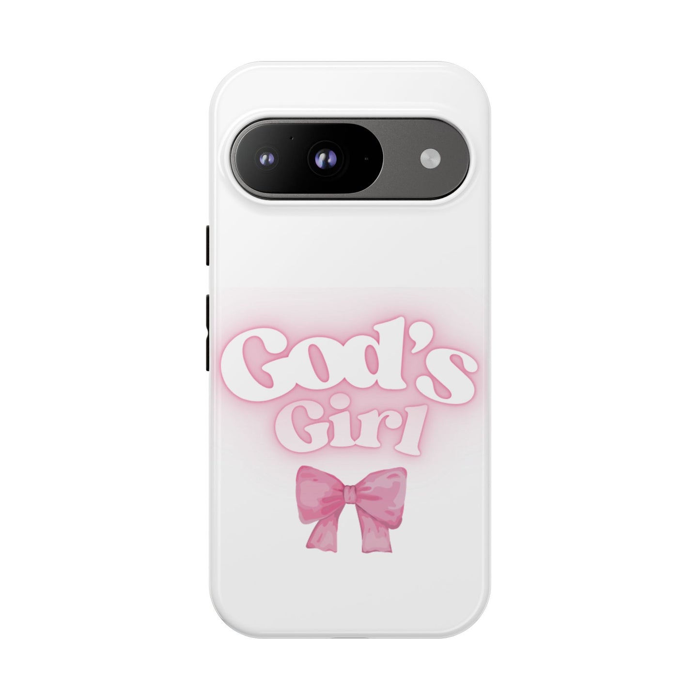 God's Girl Cute Phone Case, Pink Bow Case, Faith-Based Gifts, Christian Accessories, Birthday Present, Inspirational Jewelry