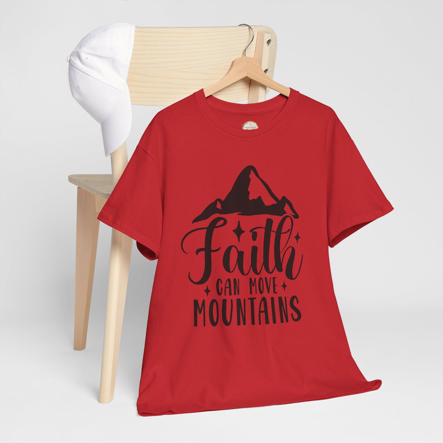 Faith Can Move Mountains - Unisex Heavy Cotton Tee