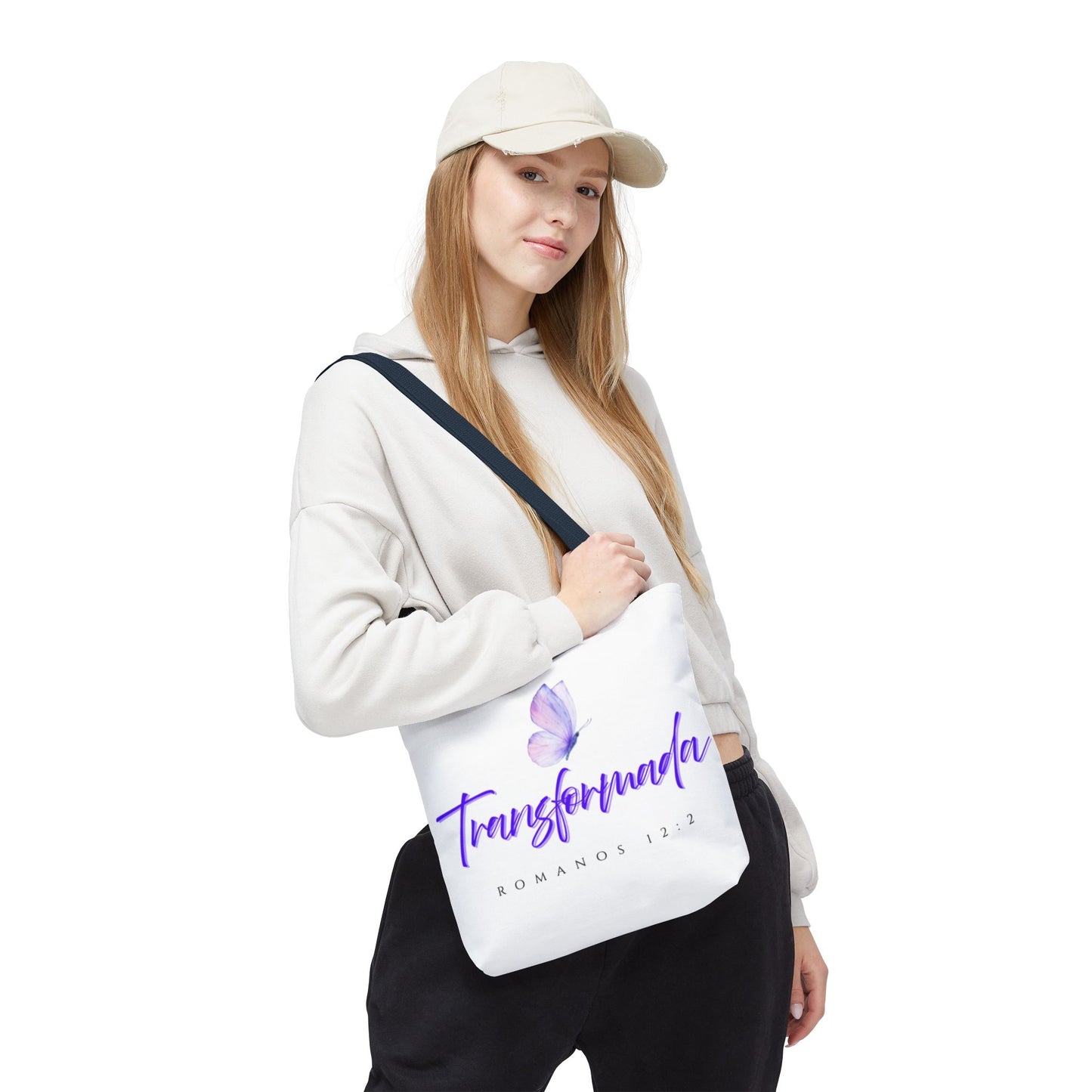 Transformada Tote Bag, Motivational Gift, Eco-Friendly Shopper, Women's Fashion, Bible Verse Accessory