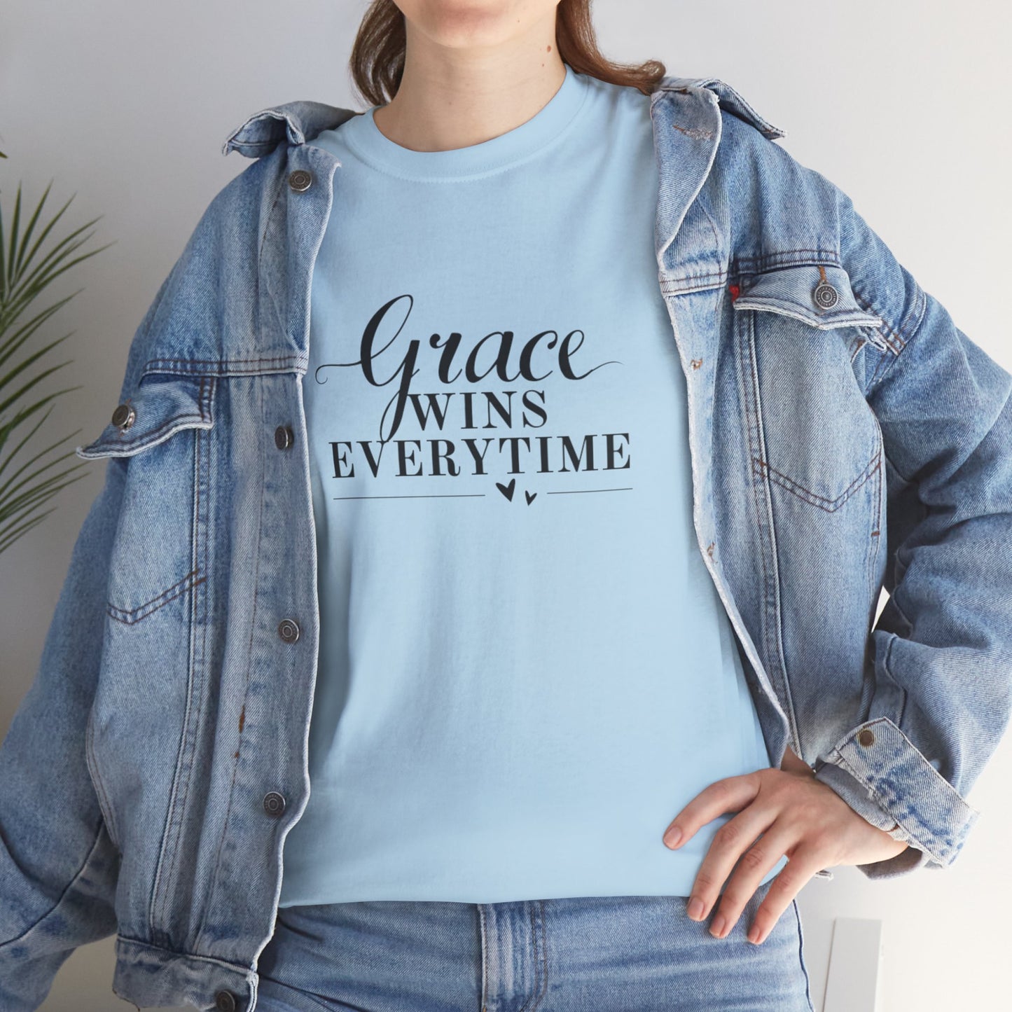 Grace Wins Every Time Tee — Inspirational Christian Graphic T-Shirt