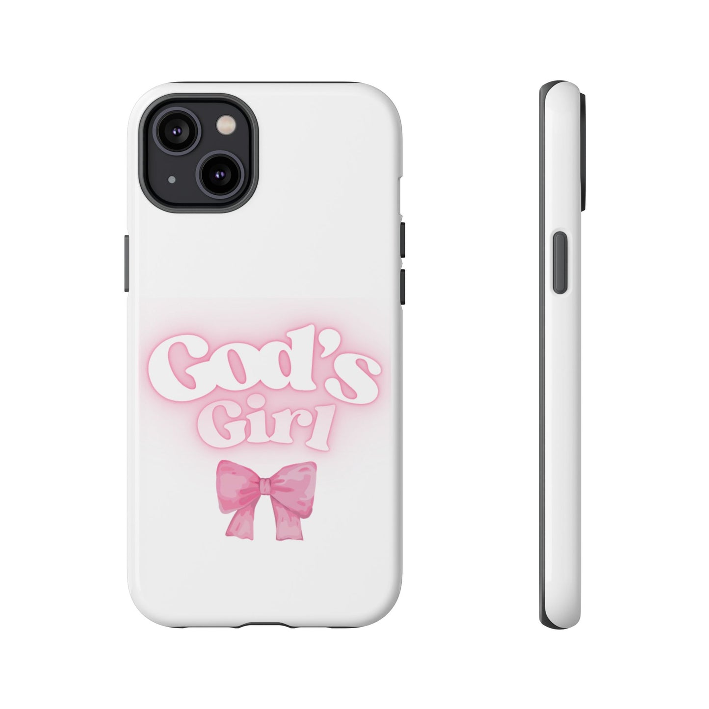 God's Girl Cute Phone Case, Pink Bow Case, Faith-Based Gifts, Christian Accessories, Birthday Present, Inspirational Jewelry