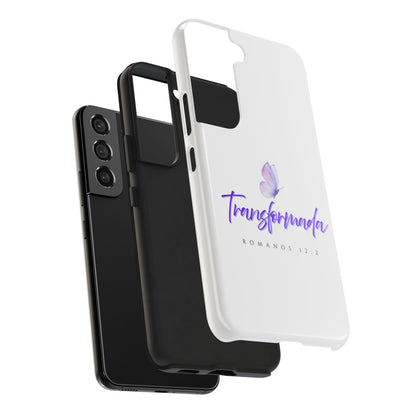 Transformada Phone Case, Inspirational Gift, Scripture Cases, Christian Accessories, Floral Design, Unique Phone Protection