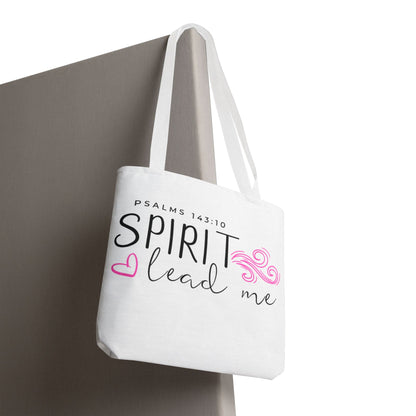 Psalms 143:10 Tote Bag - "Spirit Lead Me"