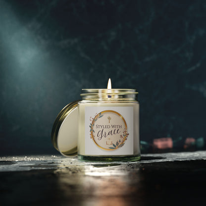 "Styled With Grace"— Coconut Apricot Soy Candle 4oz & 9oz