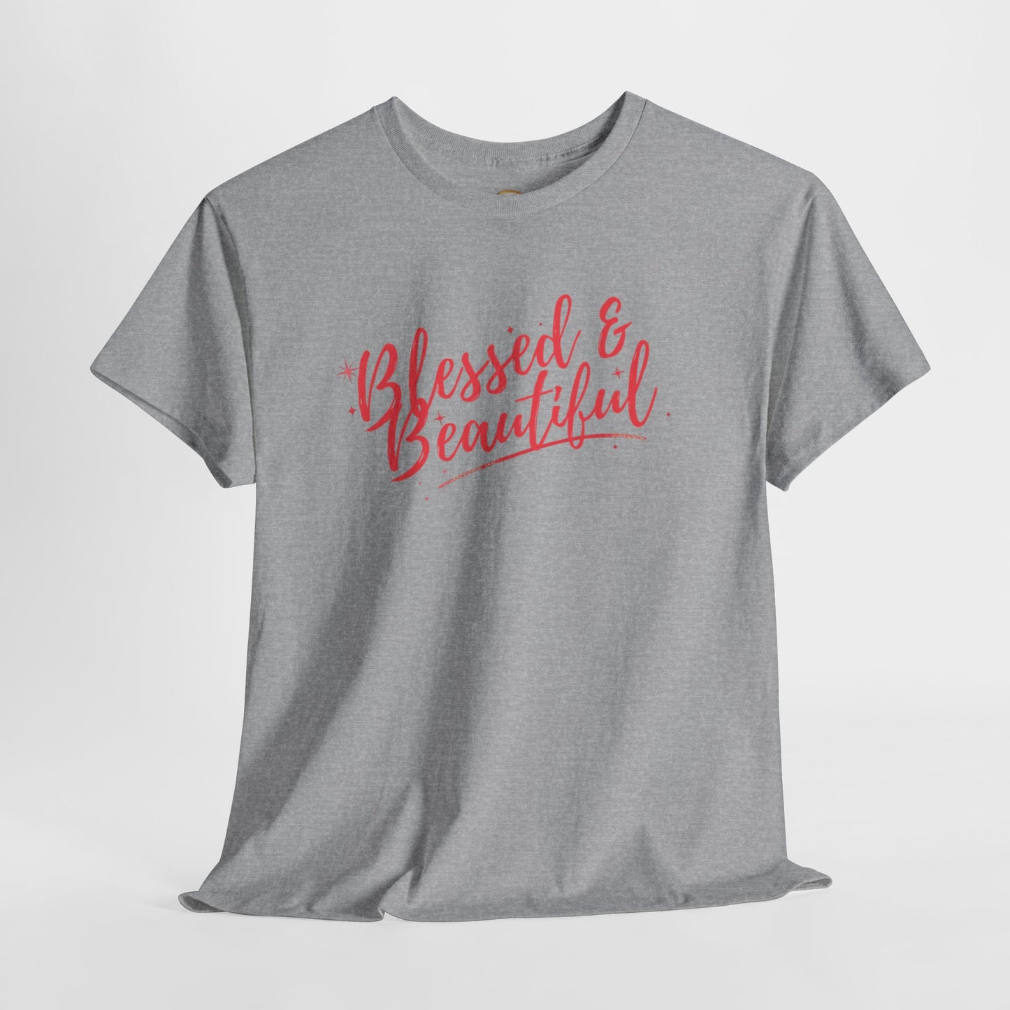 Blessed & Beautiful Unisex Heavy Cotton Tee - Inspirational Casual Wear
