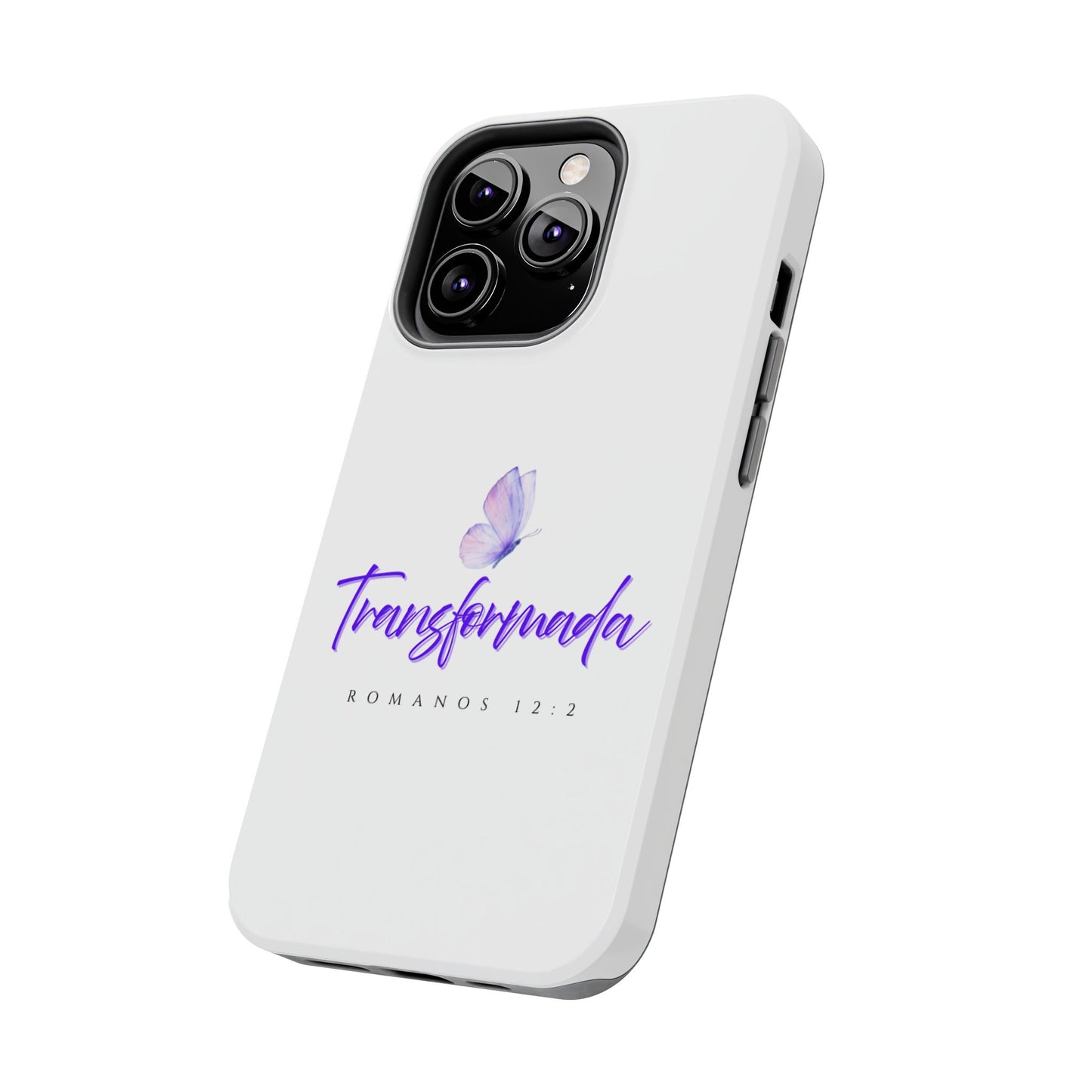 Transformada Phone Case, Inspirational Gift, Scripture Cases, Christian Accessories, Floral Design, Unique Phone Protection