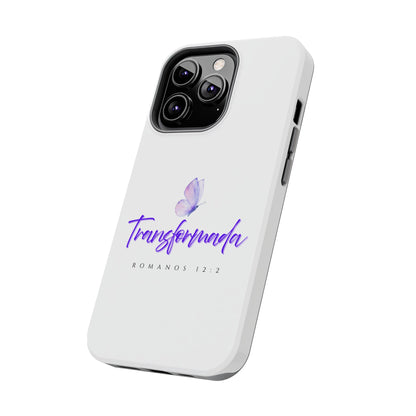 Transformada Phone Case, Inspirational Gift, Scripture Cases, Christian Accessories, Floral Design, Unique Phone Protection