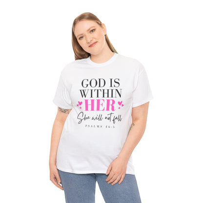 God Is Within Her Unisex Heavy Cotton Tee