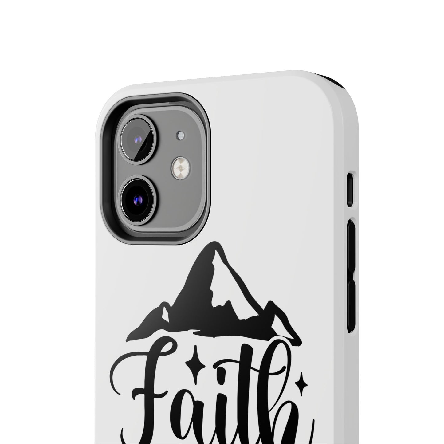 Inspirational Tough Phone Cases - 'Faith Can Move Mountains' Design