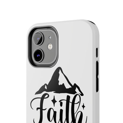 Inspirational Tough Phone Cases - 'Faith Can Move Mountains' Design