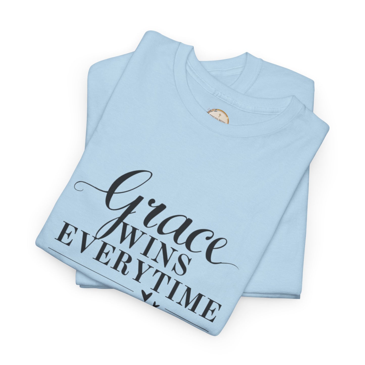 Grace Wins Every Time Tee — Inspirational Christian Graphic T-Shirt