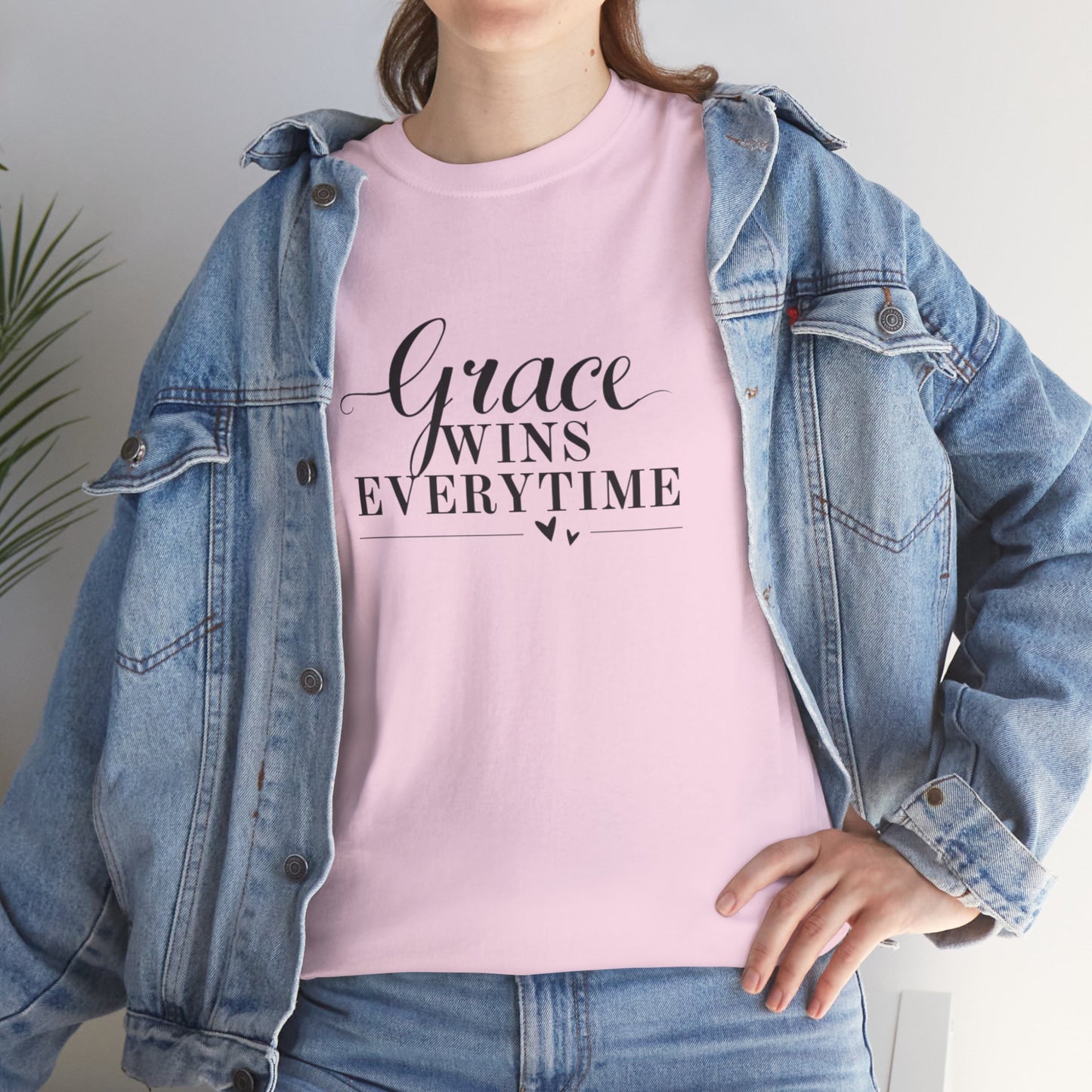 Grace Wins Every Time Tee — Inspirational Christian Graphic T-Shirt